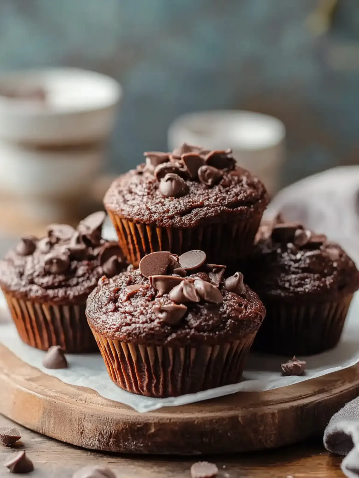 Chocolate Kodiak Cake Protein Muffins