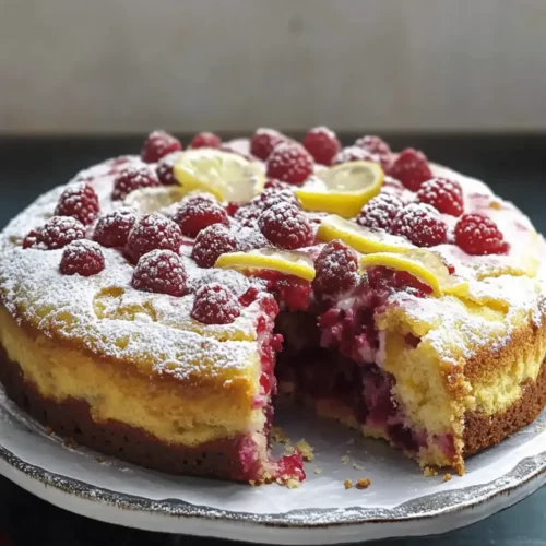 Lemon Raspberry Yogurt Cake