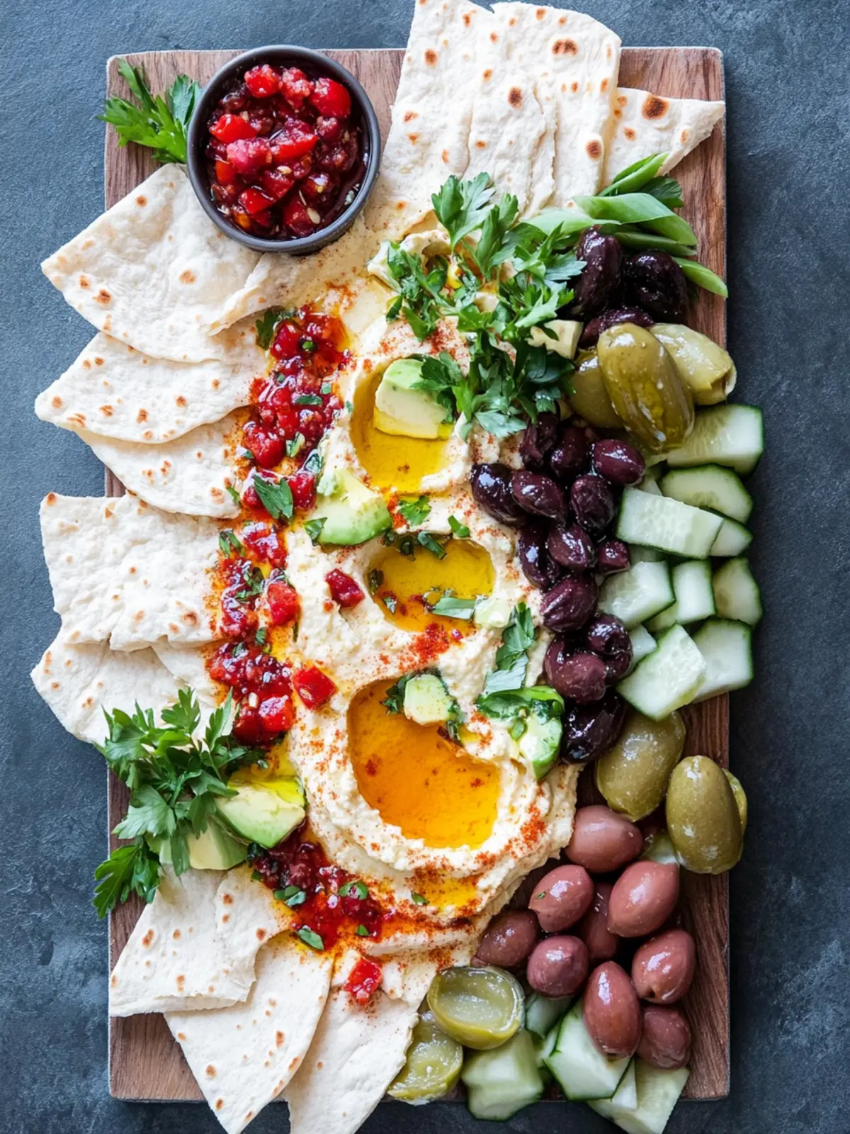 Mediterranean Hummus Board