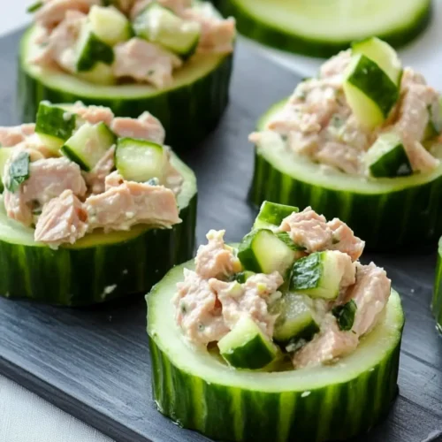 Tuna Salad Cucumber Cups