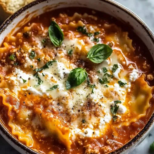 Rich Lasagna Soup with Ricotta