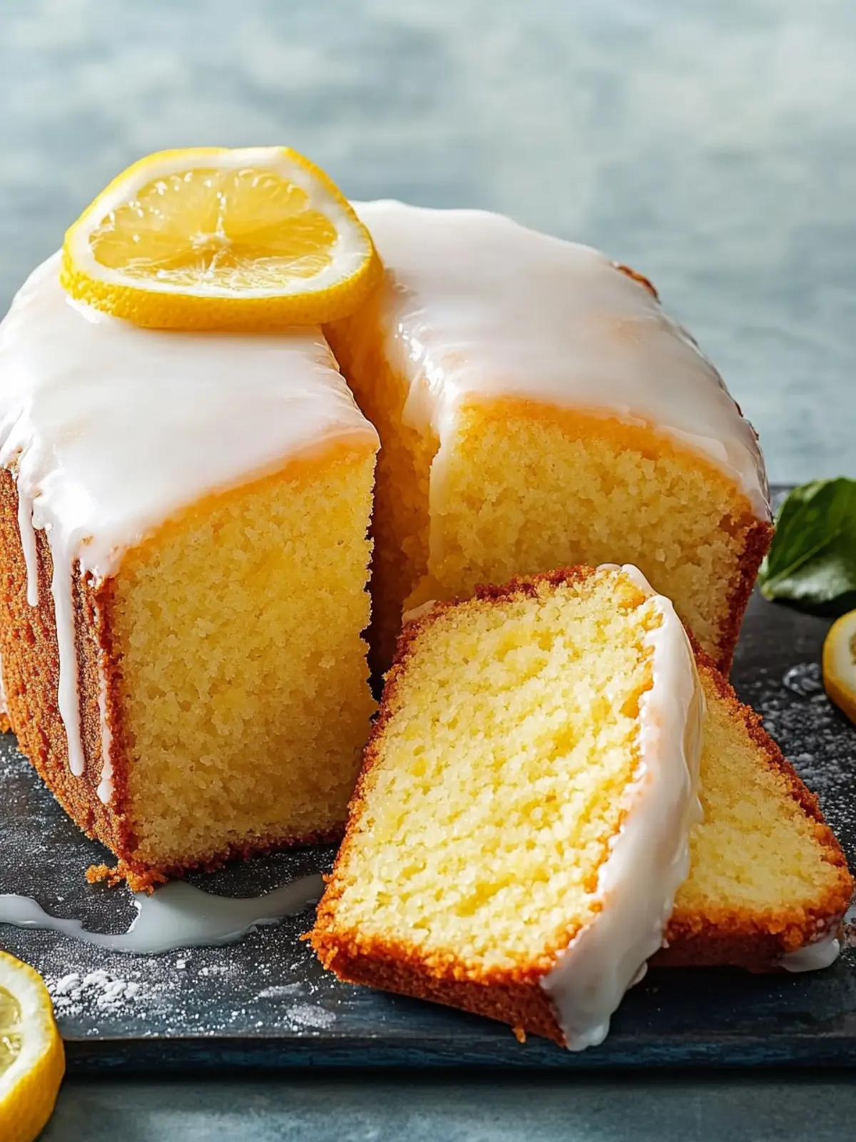 Glazed Lemon Olive Oil Pound Cake