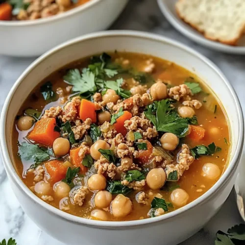 Nourishing Ground Turkey and Garbanzo Soup