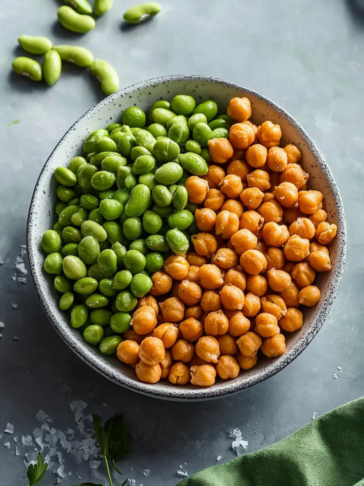 Tasty Roasted Chickpeas and Edamame