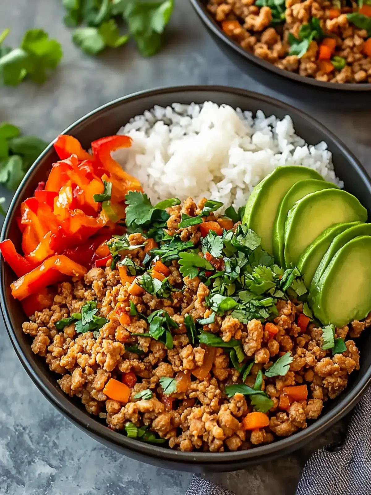 Asian Ground Turkey Bowls