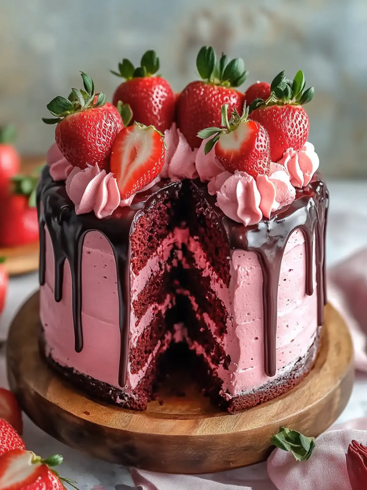 Best Chocolate Covered Strawberry Cake
