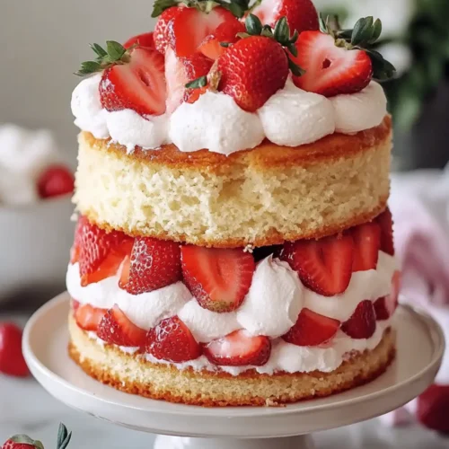 Moist Strawberry Shortcake Cake