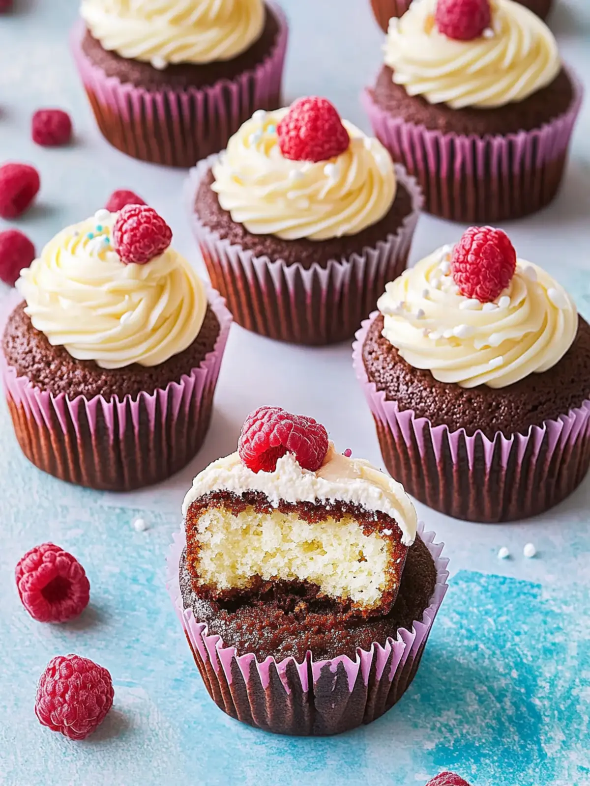 Cheesecake Stuffed Cupcakes