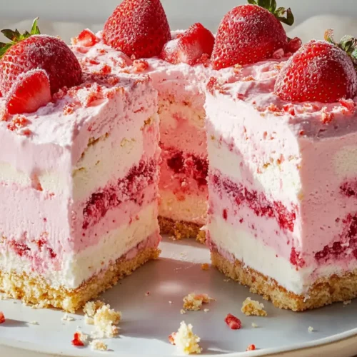 Strawberry Shortcake Ice Cream Cake