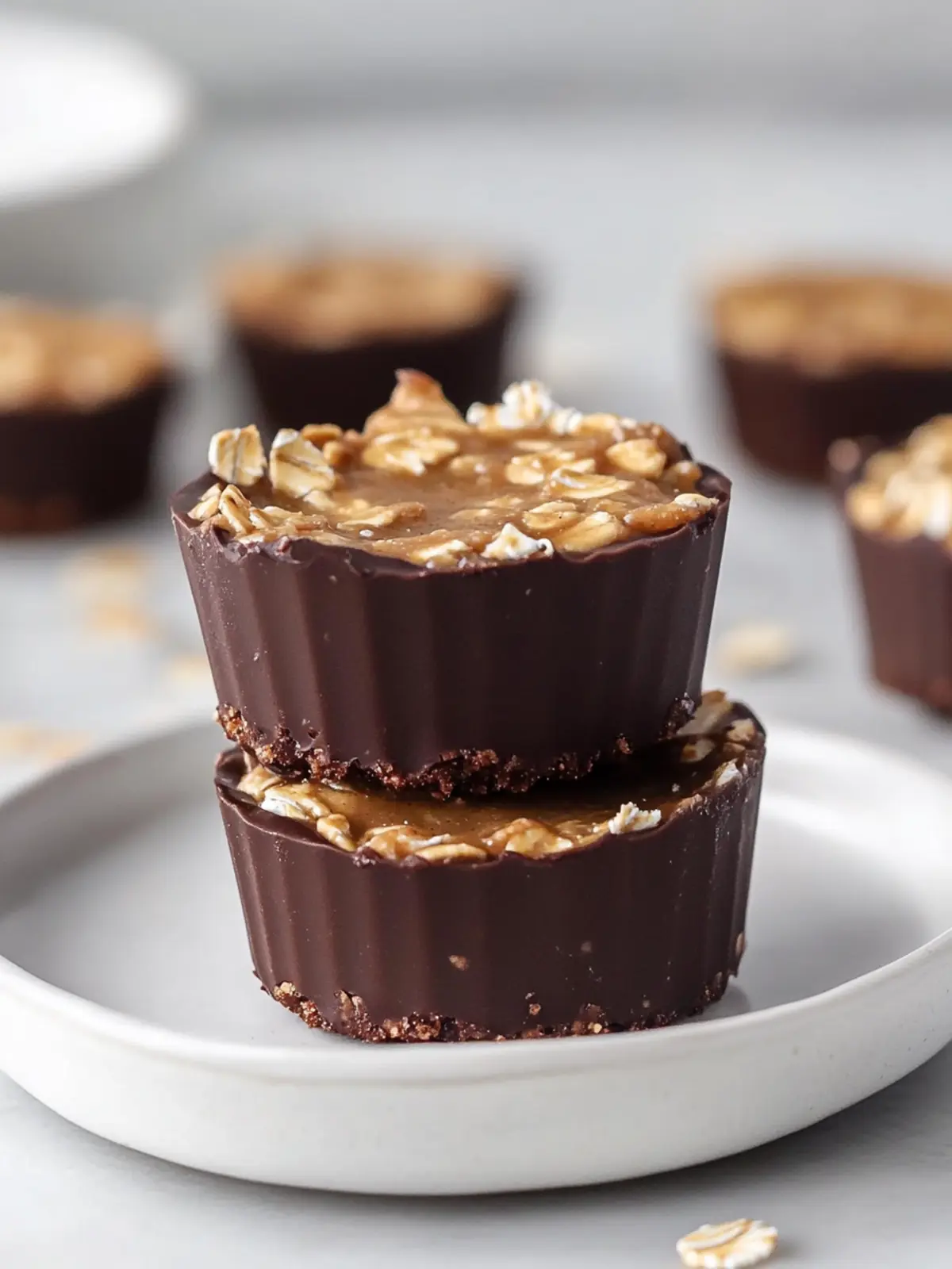 Easy No Bake Peanut Butter Oat Cups