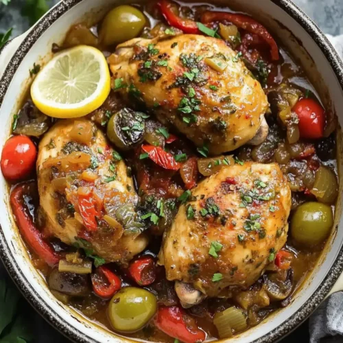 Tender Slow Cooker Mediterranean Chicken