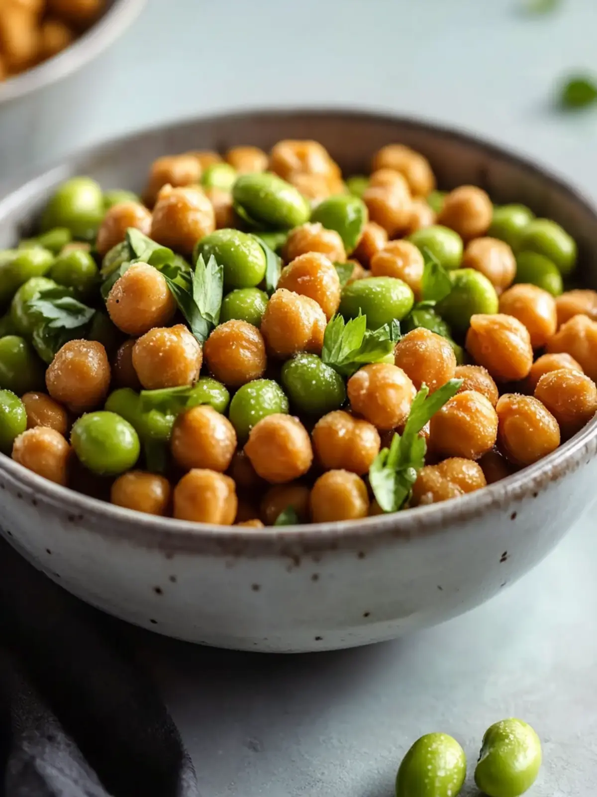 Tasty Roasted Chickpeas and Edamame
