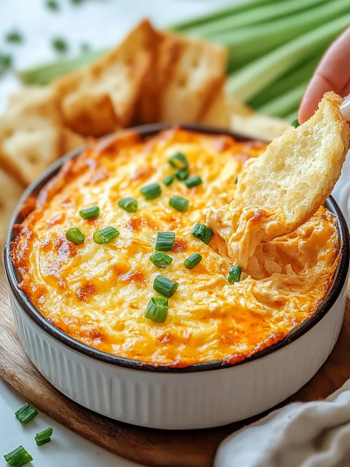 Homemade Air Fryer Buffalo Chicken Dip