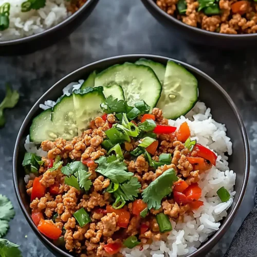Asian Ground Turkey Bowls