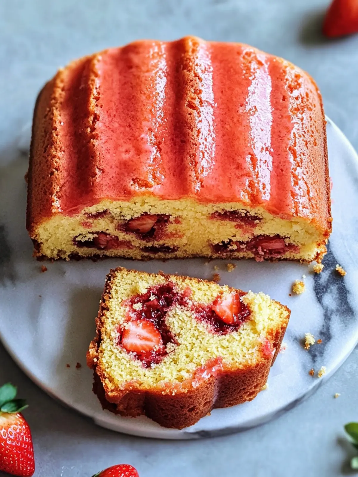 Strawberry Pound Cake