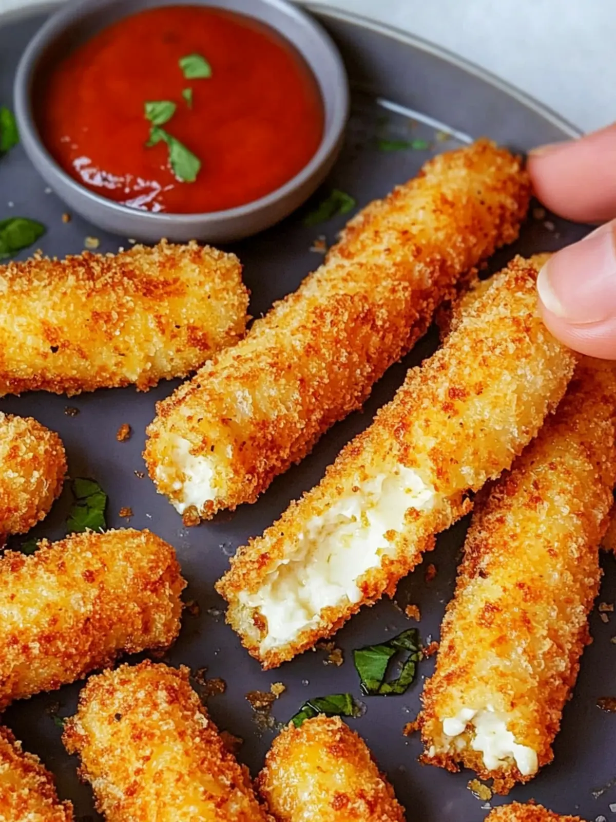 Air Fryer Mozzarella Sticks
