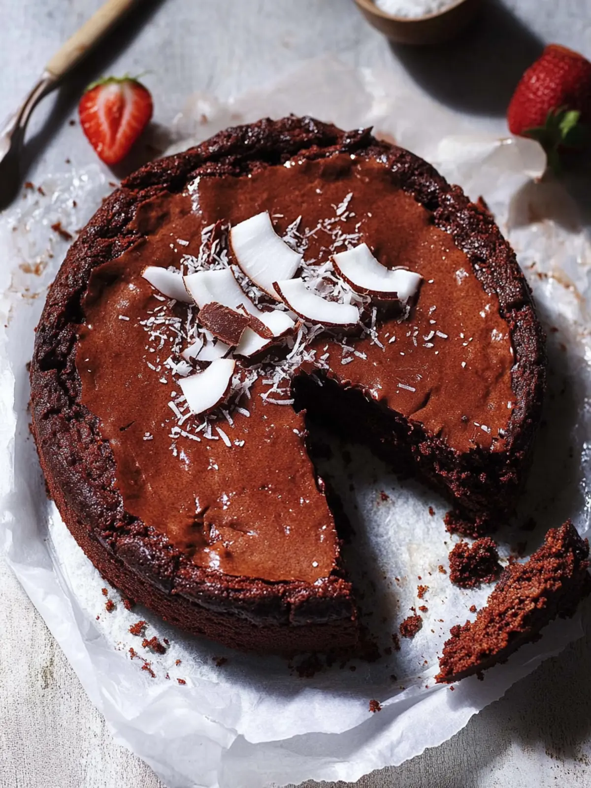 Flourless Chocolate Coconut Cake