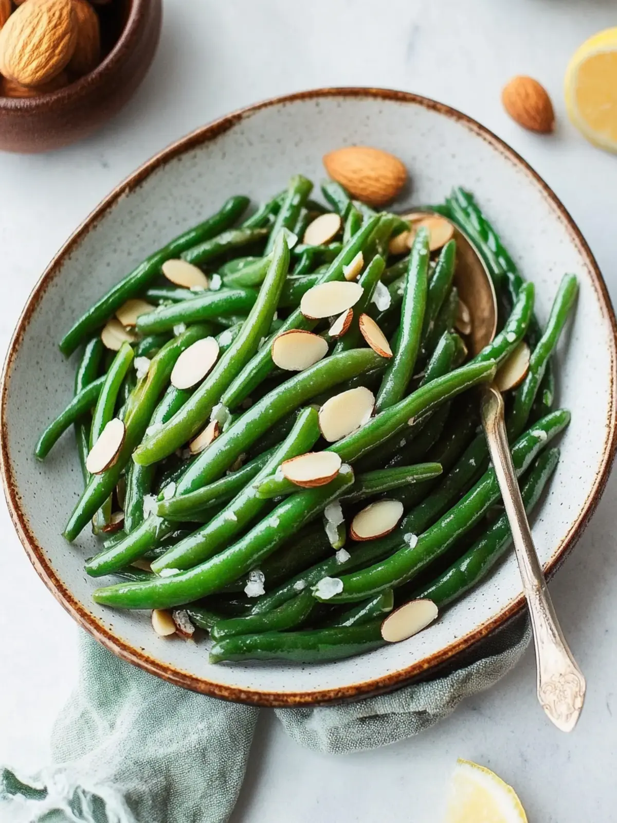 green beans almondine