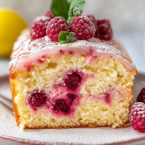 Lemon Raspberry Yogurt Cake