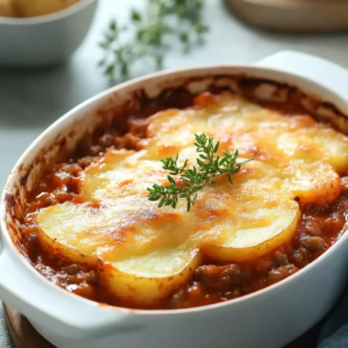 Best Hamburger and Potato Casserole with Tomato Soup