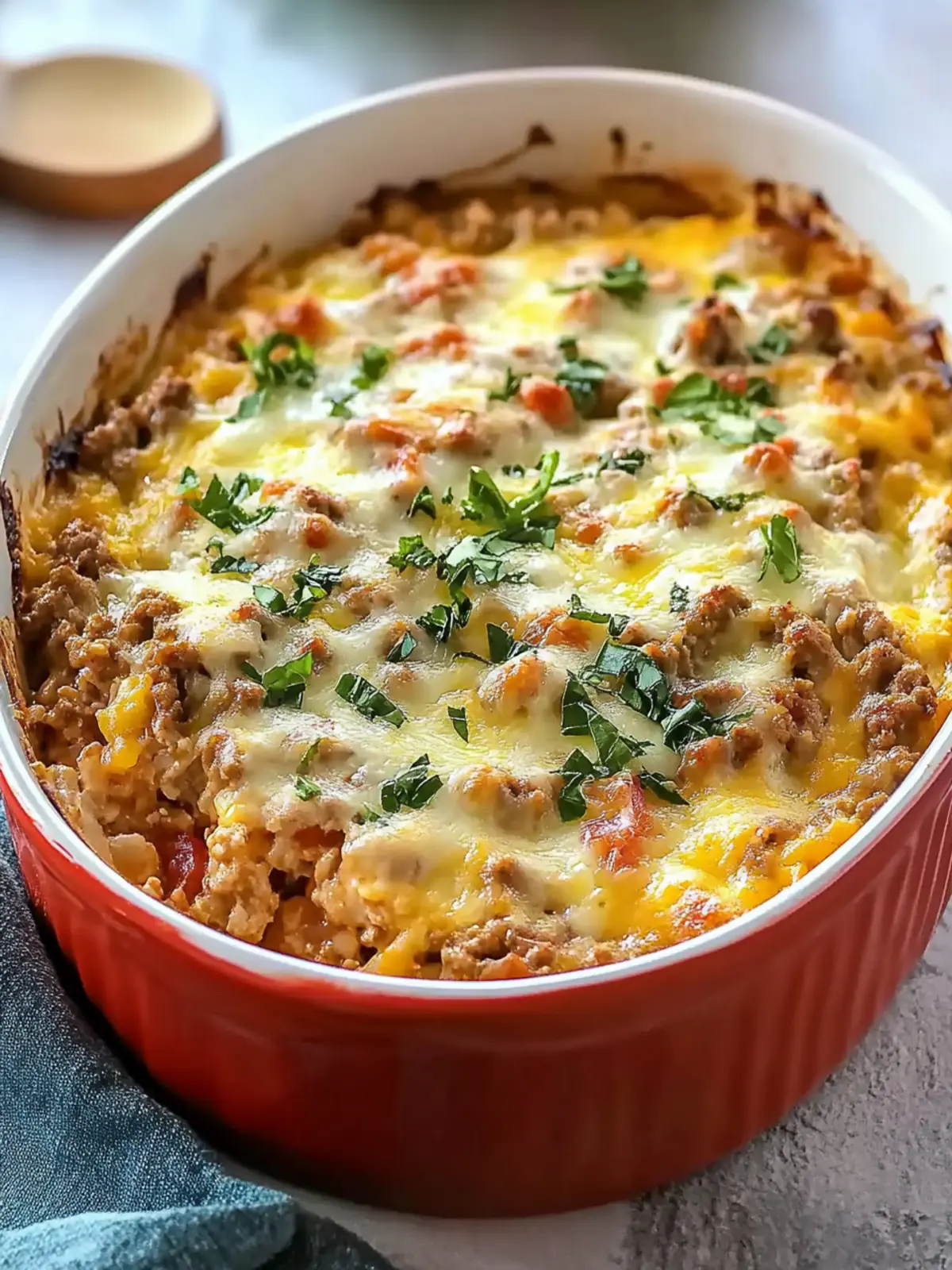 Low Carb Ground Turkey Casserole
