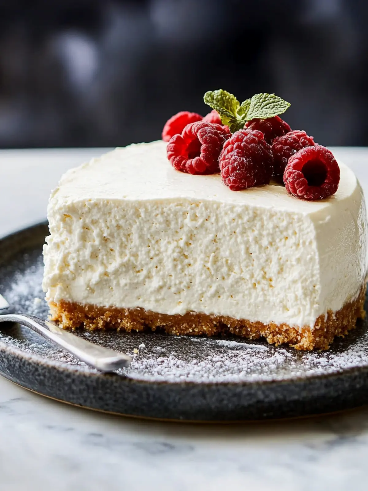 No-Bake Whipped Ricotta Cheesecake