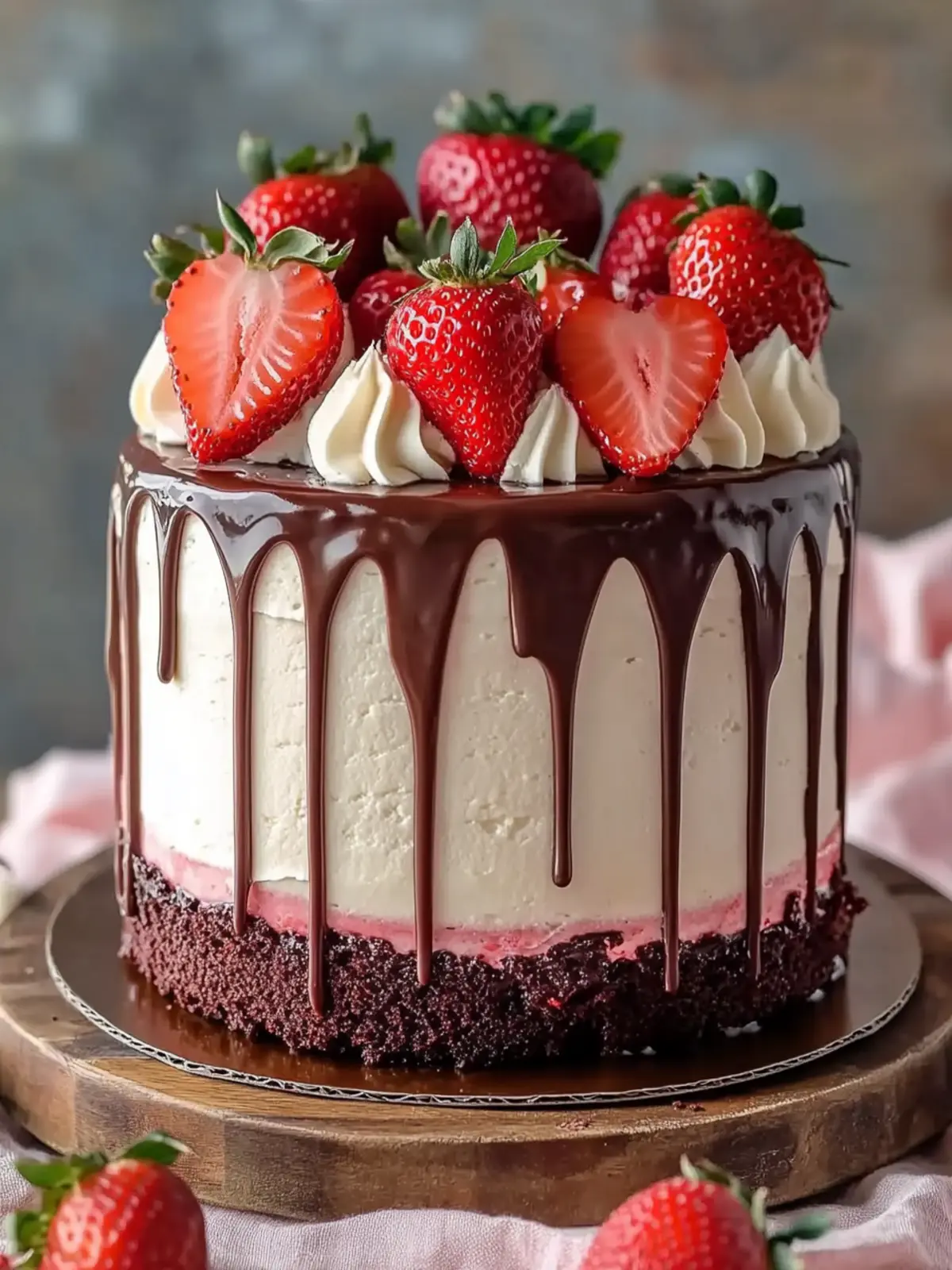 Best Chocolate Covered Strawberry Cake