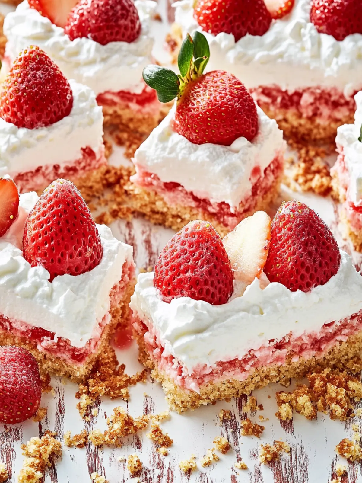 Strawberry Crunch Poke Cake