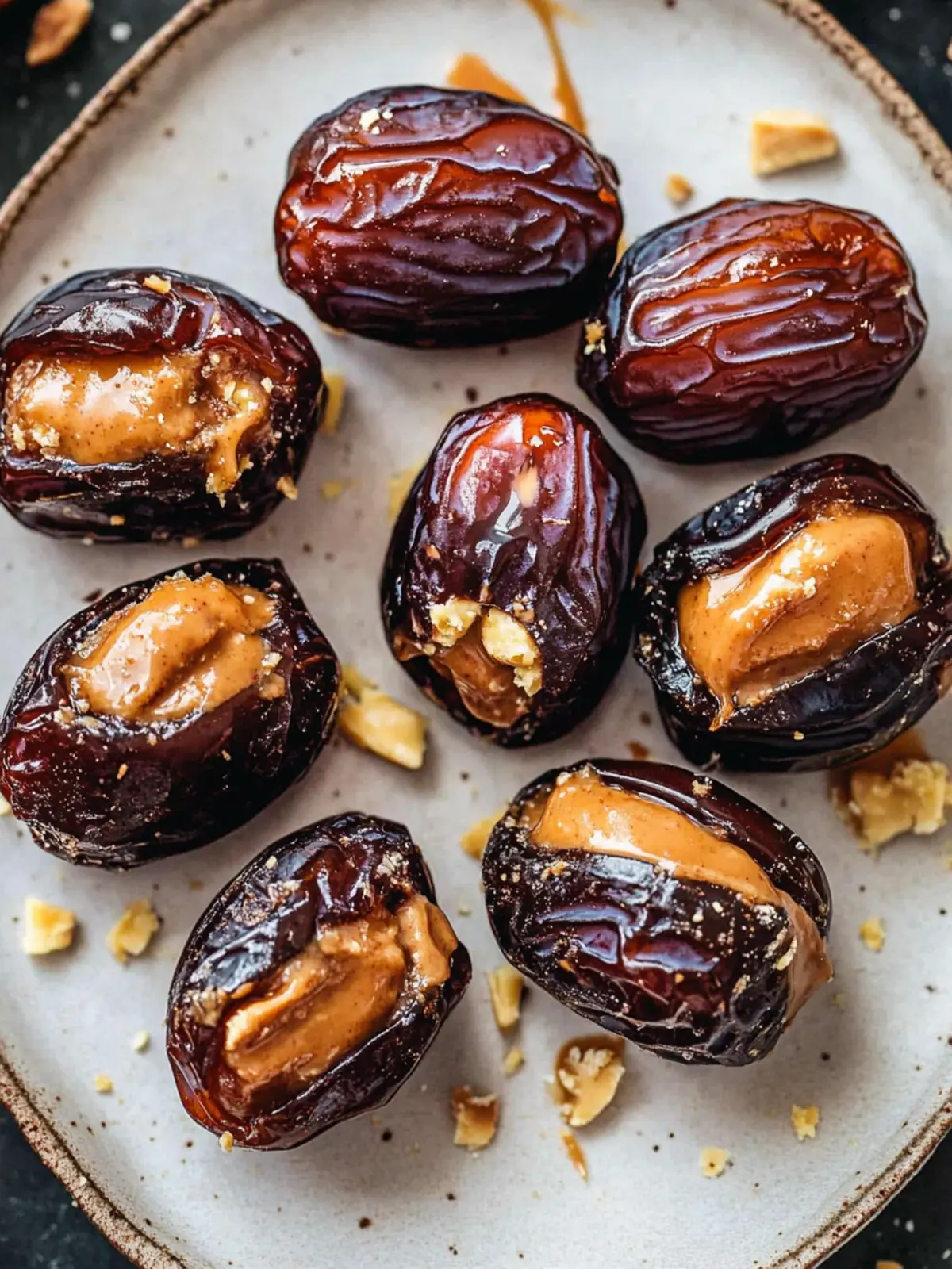 Stuffed Dates with Peanut Butter & Chocolate