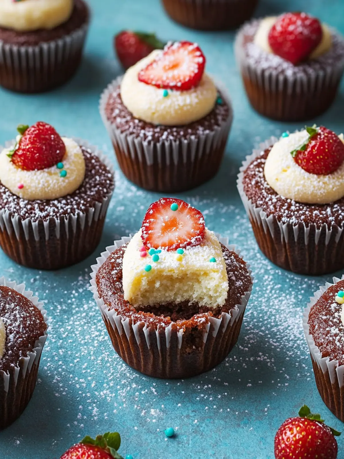 Cheesecake Stuffed Cupcakes
