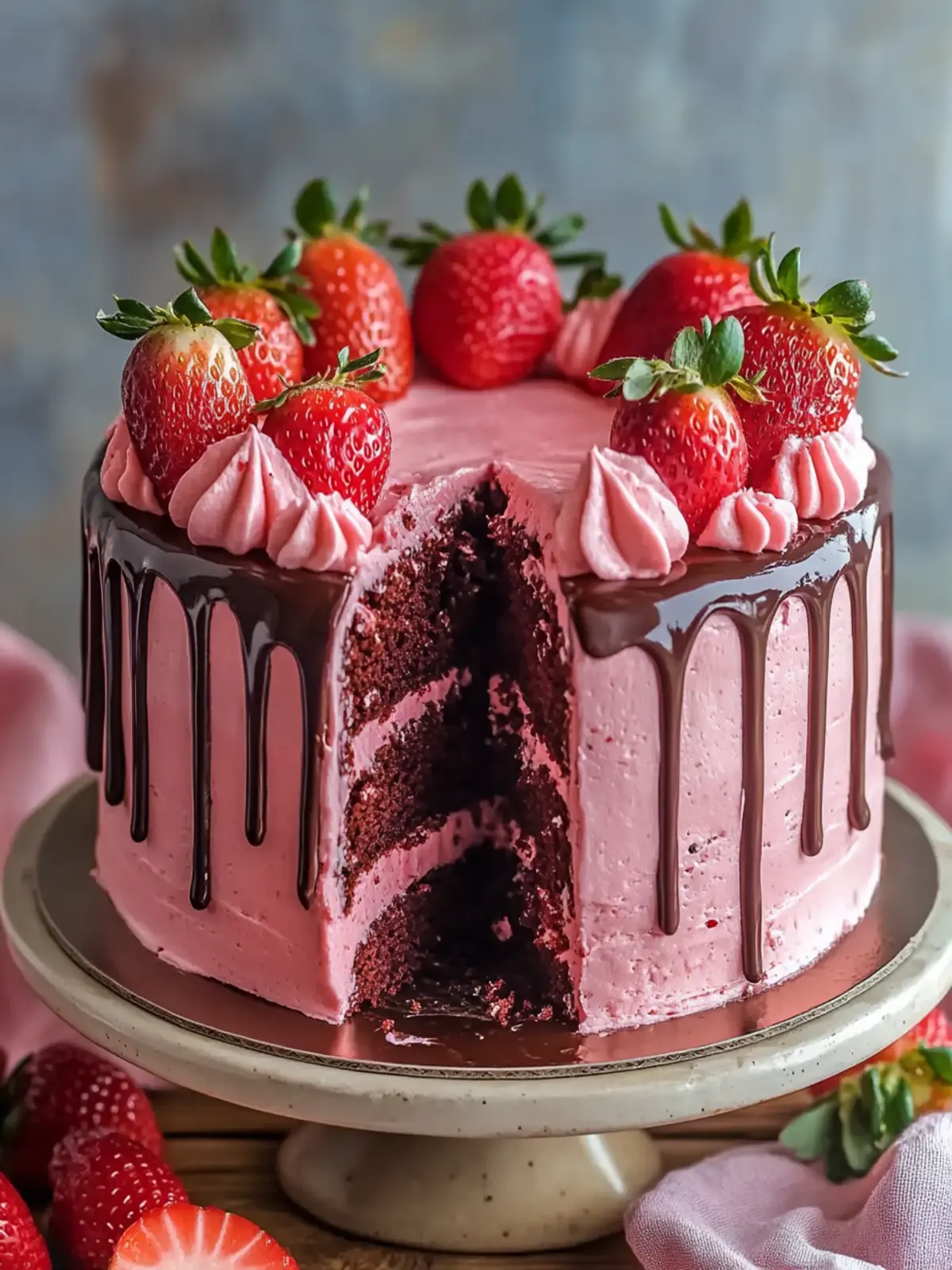 Best Chocolate Covered Strawberry Cake