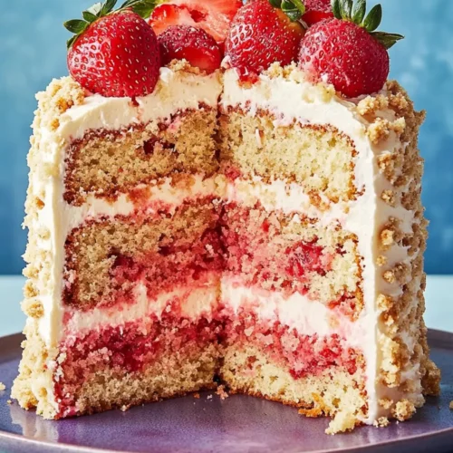 Strawberry Crunch Cake