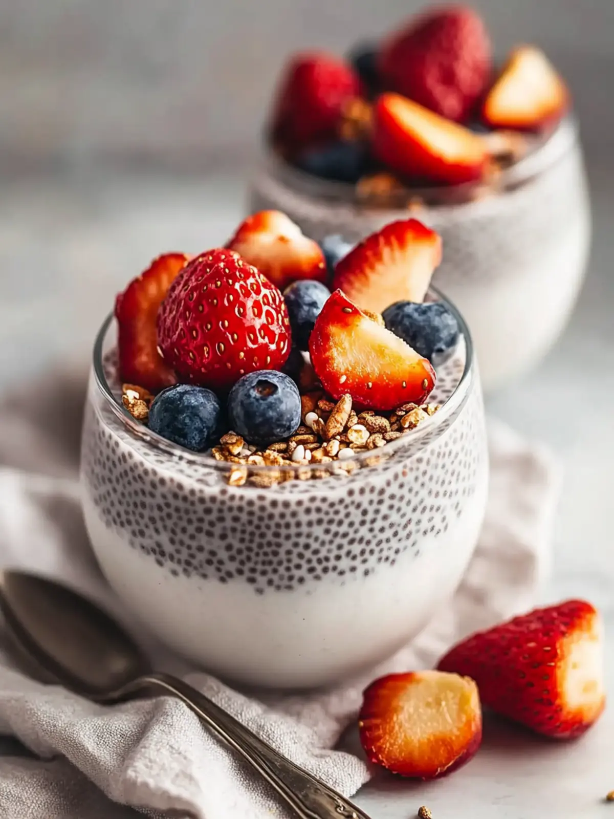 Sweet Chia Seed Pudding with Almond Milk
