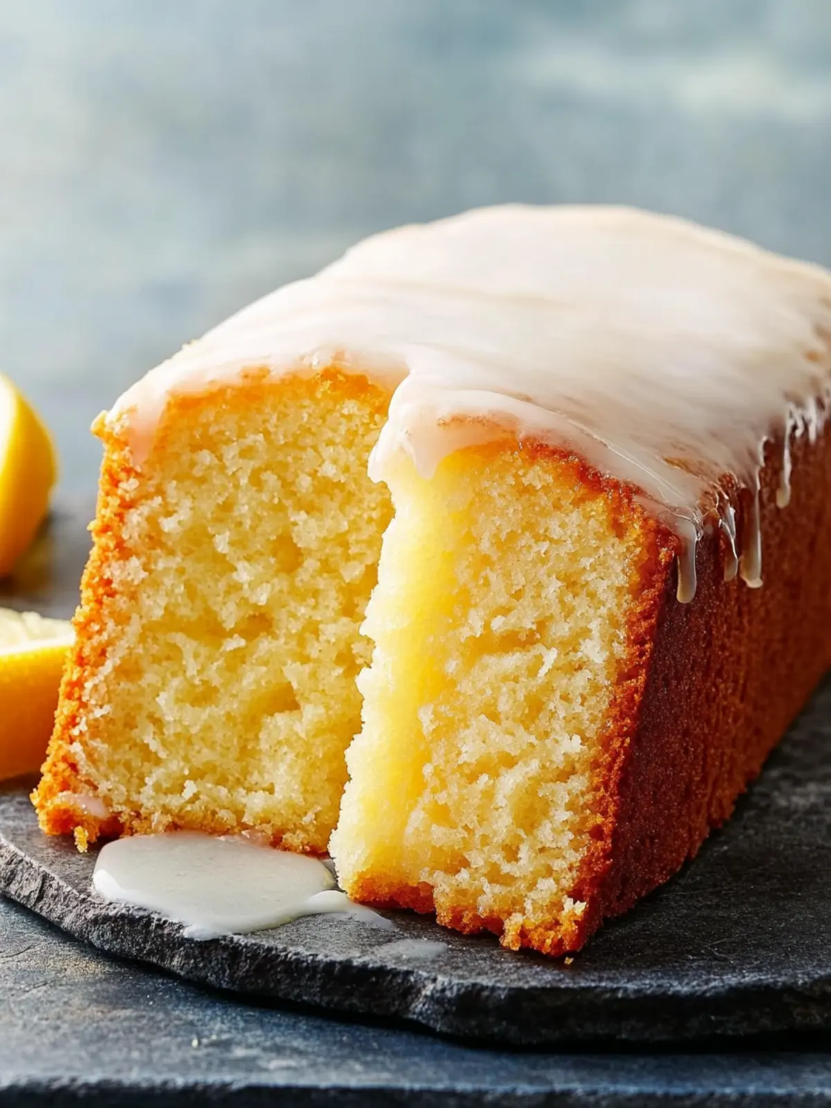 Glazed Lemon Olive Oil Pound Cake