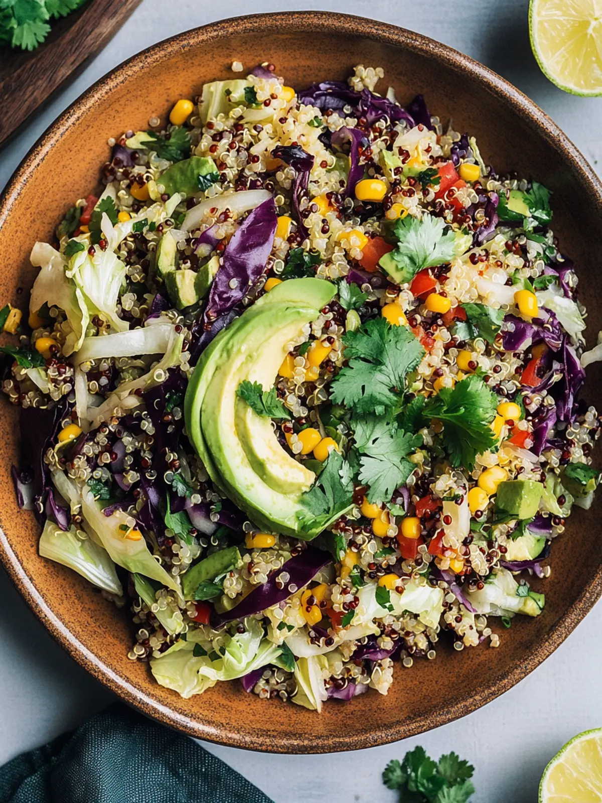 Vegan Cabbage Taco Salad with Quinoa