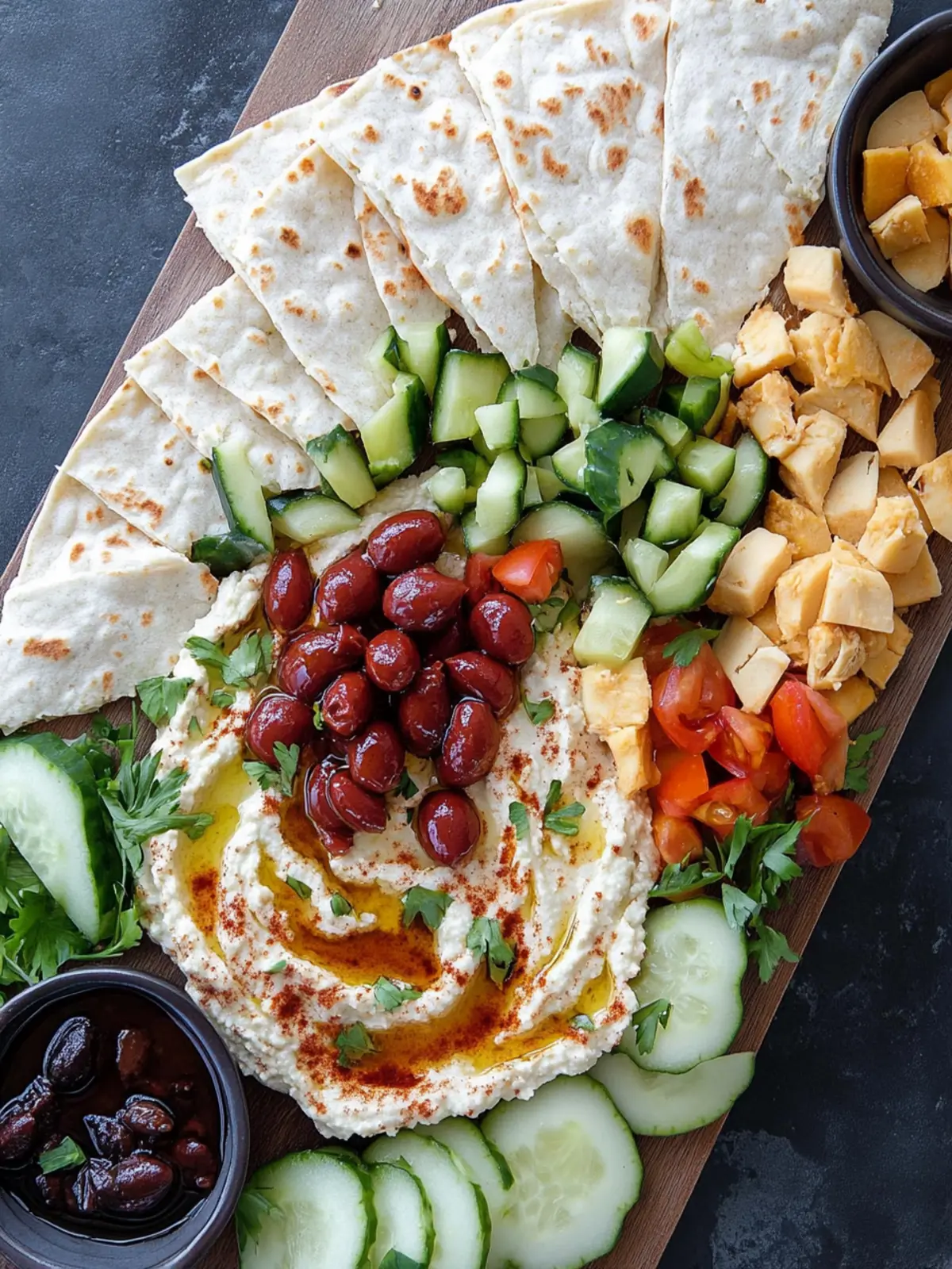 Mediterranean Hummus Board