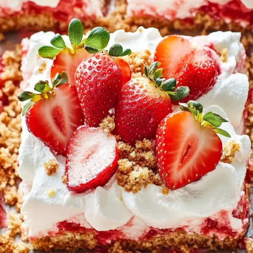 Strawberry Crunch Poke Cake