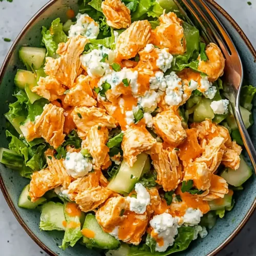 Juicy Buffalo Chicken Salad with Cottage Cheese