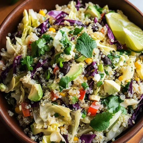 Vegan Cabbage Taco Salad with Quinoa