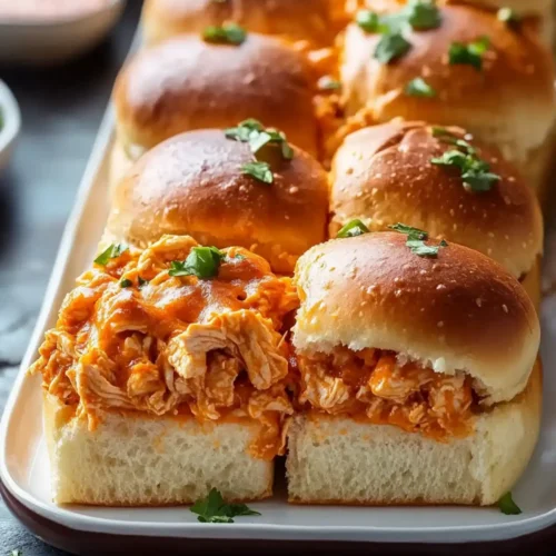 Spicy Buffalo Chicken Dip Sliders