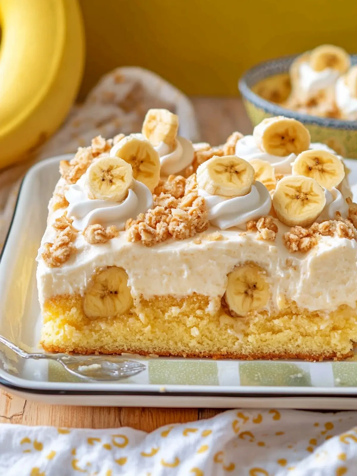Banana Pudding Poke Cake
