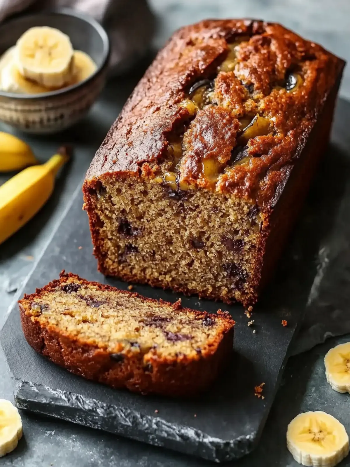 Golden Moist Banana Bread