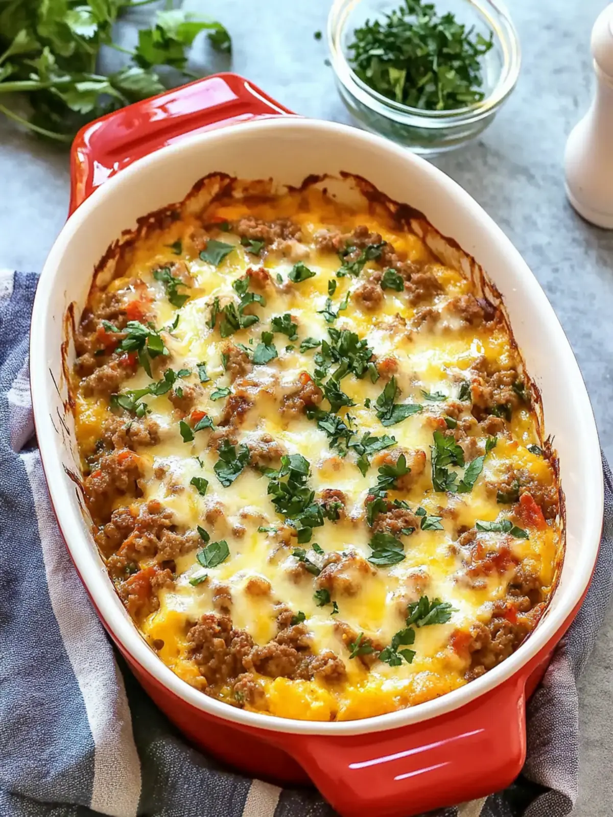 Low Carb Ground Turkey Casserole