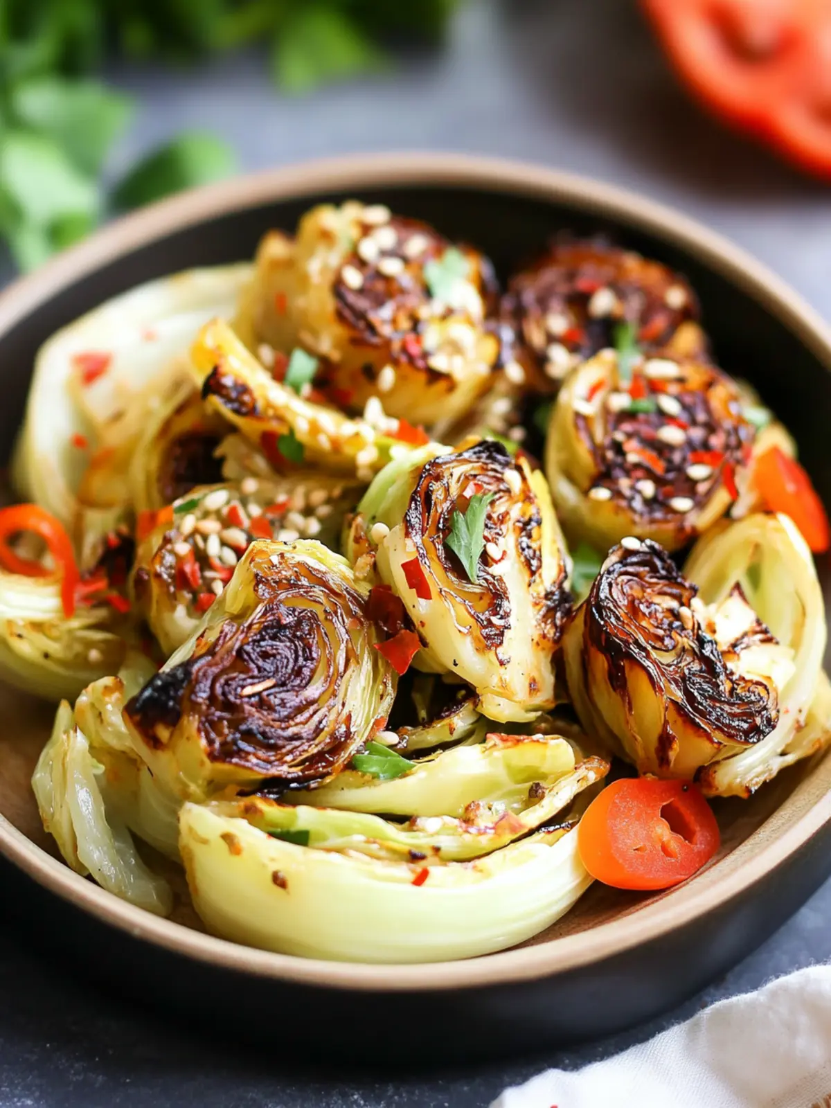Roasted Cabbage Wedges