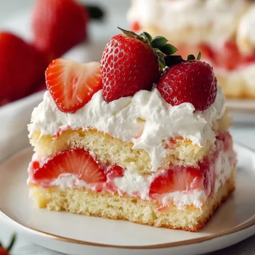 Sweet Strawberry Shortcake Sheet Cake