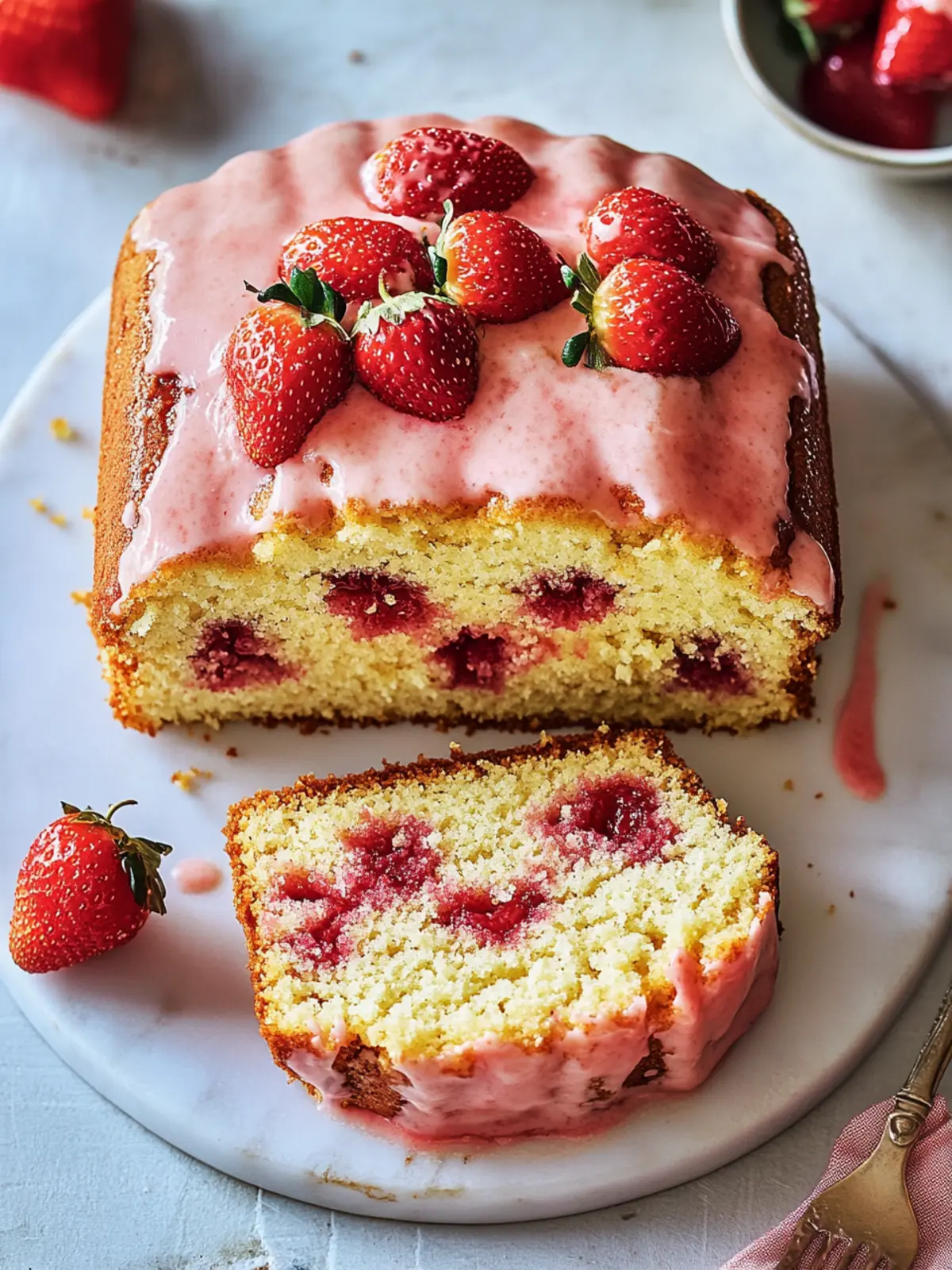 Strawberry Pound Cake