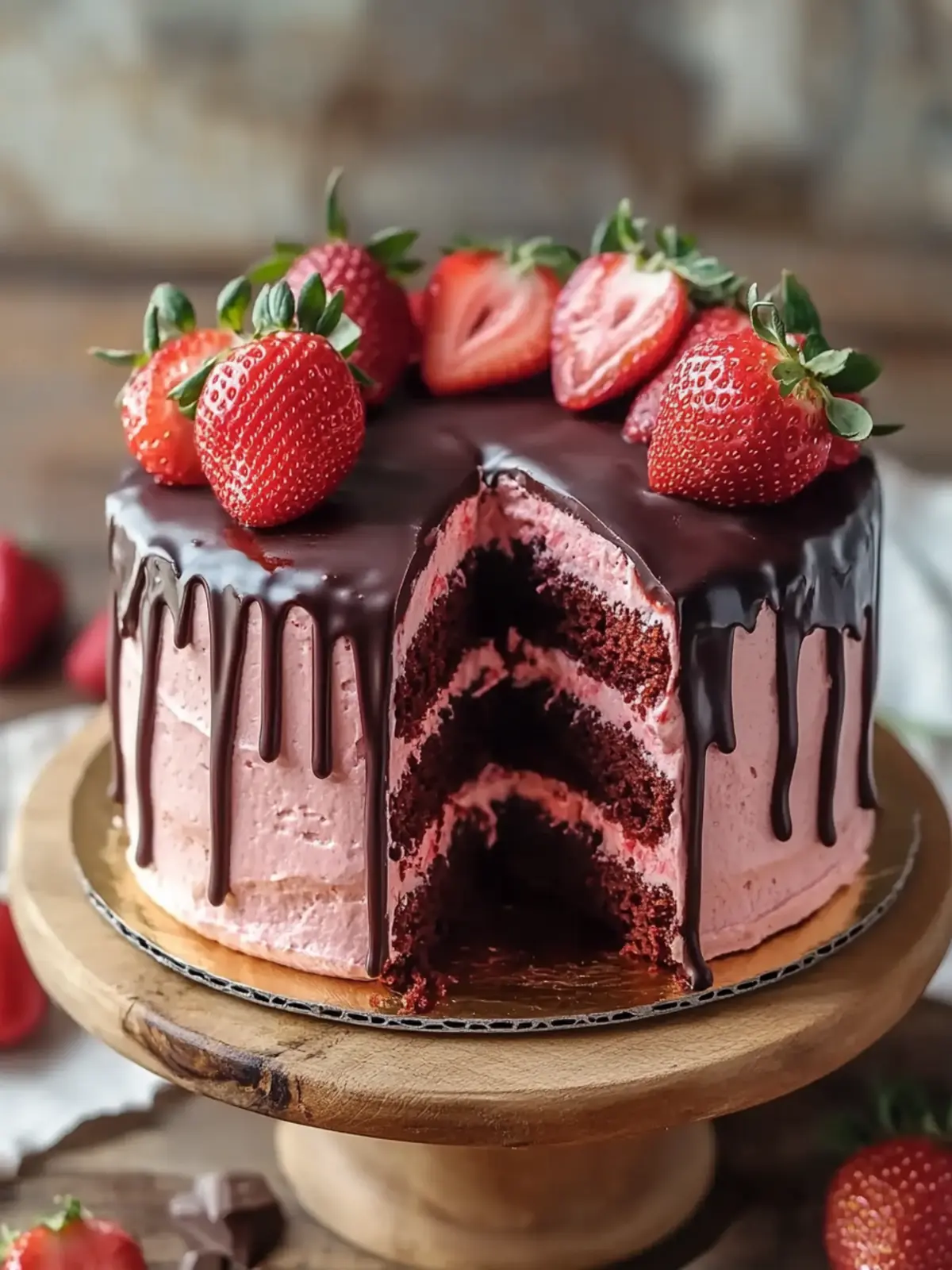 Irresistible Best Chocolate Covered Strawberry Cake Recipe | Delicio ...