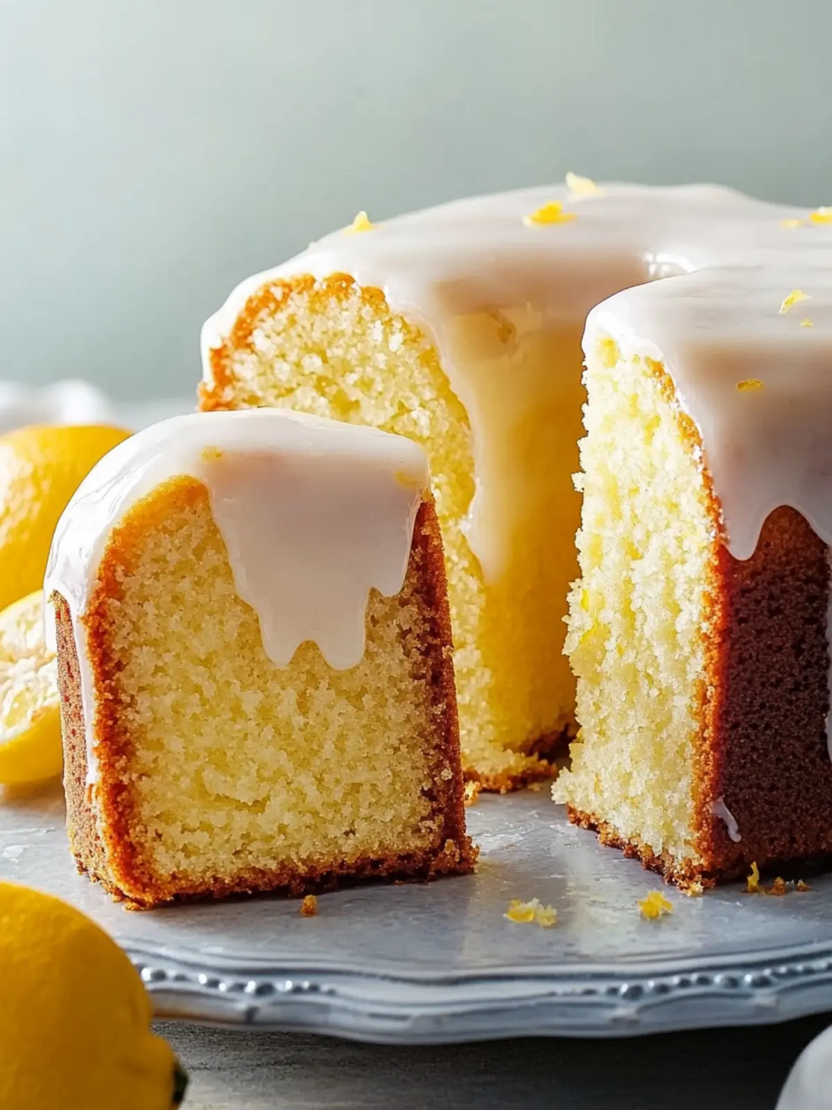 Glazed Lemon Olive Oil Pound Cake