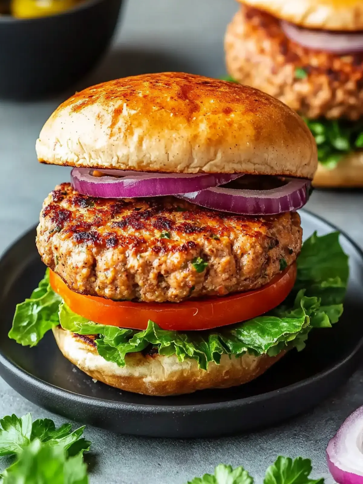 20-Minute Air Fryer Ground Turkey Burgers