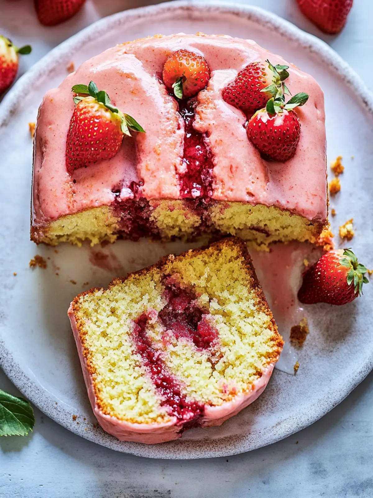 Strawberry Pound Cake